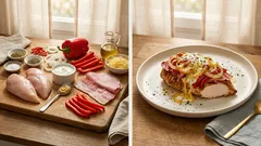 Kuřecí prsa zapečená se šunkou a sýrem: šťavnaté díky zakysané smetaně